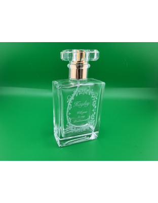 Personalised engraved glass atomiser perfume bottle 50ml/1.7oz